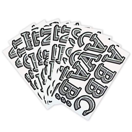 12 Pack: Shadow Alphabet Stickers by Recollections™